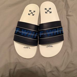 Off white flip flops